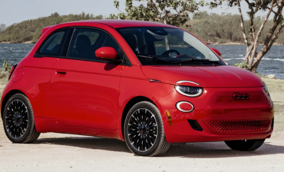 fiat 500e red