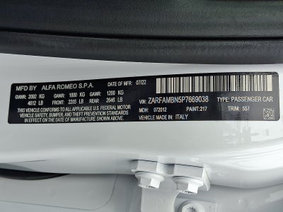 2023 Alfa Romeo Giulia Veloce RWD