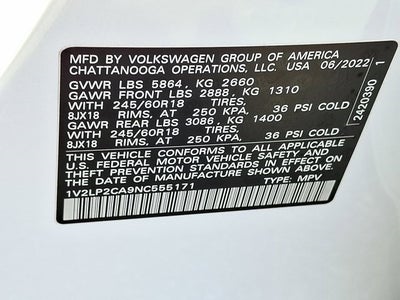 2022 Volkswagen Atlas 2.0T SE