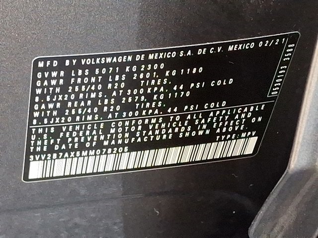 2021 Volkswagen Tiguan 2.0T SE R-Line Black