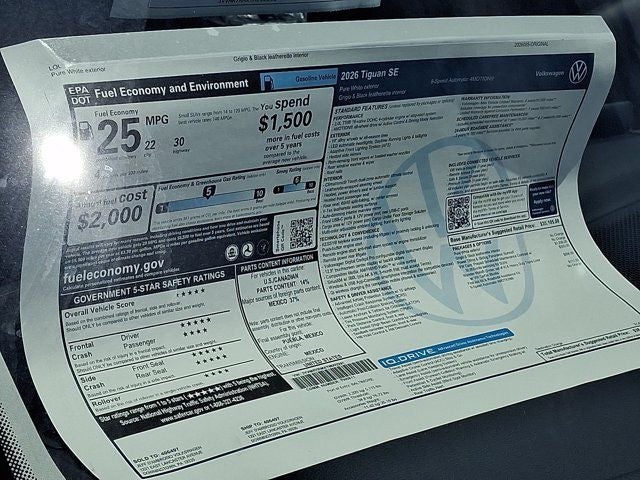 2026 Volkswagen Tiguan 2.0T SE