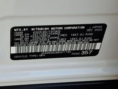 2021 Mitsubishi Outlander Sport 2.0 ES
